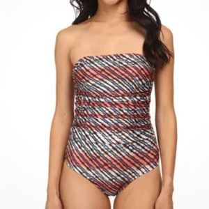 Vix Multicolor Strapless One Piece Swimsuit